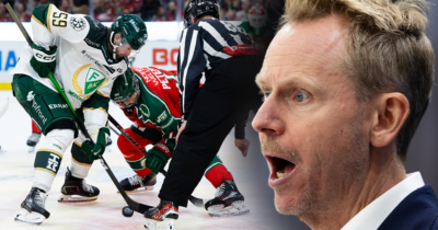 Robert Ohlssons domarilska efter Frölundas seger mot Färjestad.