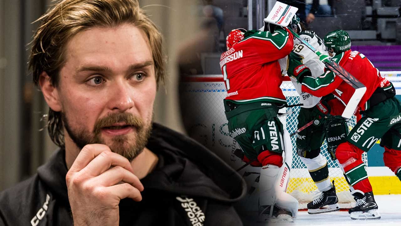 Linus Johansson var rejält irriterad efter strafförlusten mot Frölunda i SHL.