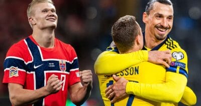 Erling Haaland har passerat Zlatan Ibrahimovic i flest gjorda mål i landslaget, efter två nya mål för Norge.