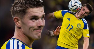 Bilderna på Viktor Gyökeres i svenska landslagströjan får Arsenalfansen att reagera.