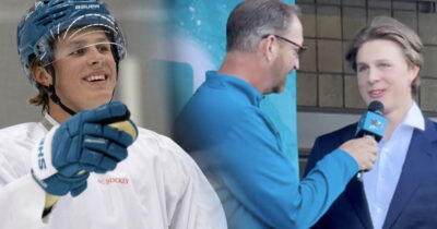 Ivar Stenberg är på väg att bli en favorit i NHL-laget San Jose Sharks.