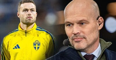 Gabriel Gudmundsson reagerar mot att Fredrik Ljungberg använde ett oväntat ord om honom i direktsändning på Viaplay.