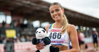 Alice Magnell Millán efter segern på 800 meter