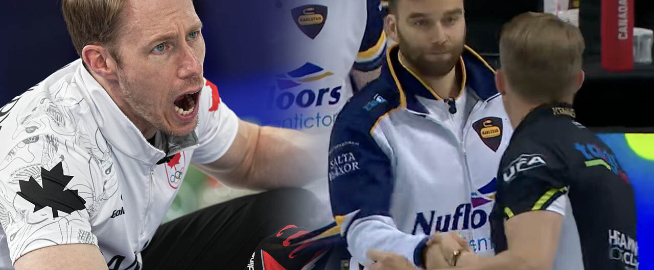 Sveriges första möte med Kanada och Marc Kennedy i curling efter OS-bråket.