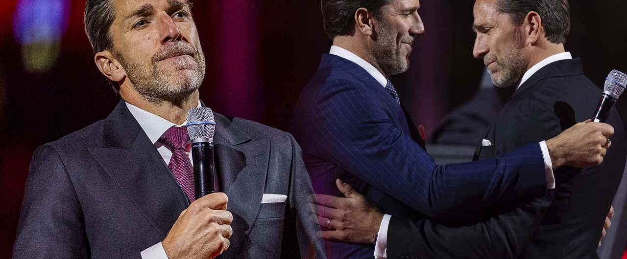 Henrik Lundqvist var på plats under Joel Lundqvists hyllning i Frölunda.