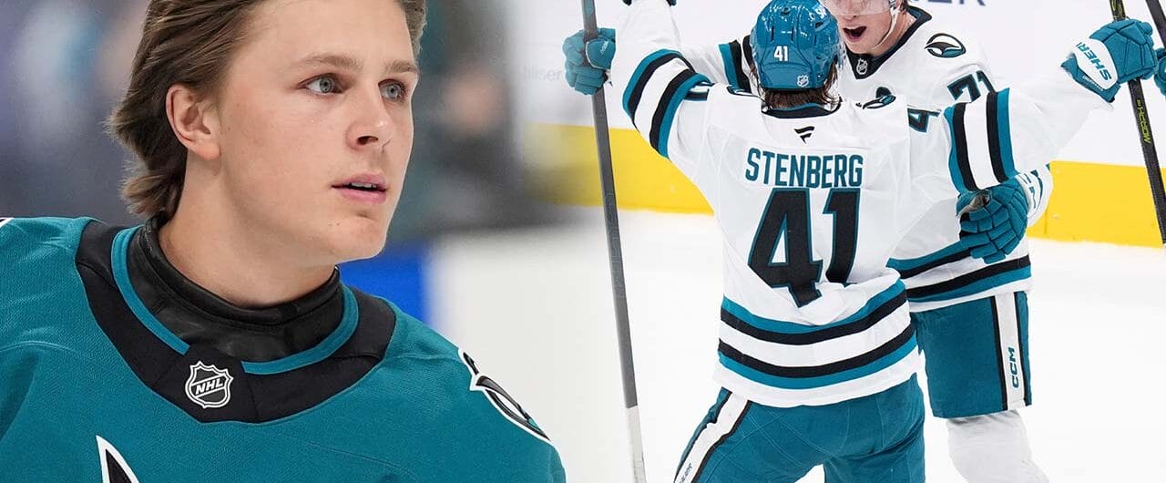 Ivar Stenberg har skrivit hockeyshistoria i NHL och slagit nytt rekord i San Jose Sharks.