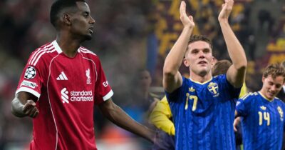 Alexander Isak och Viktor Gyökeres rankas bland världens bästa anfallare.