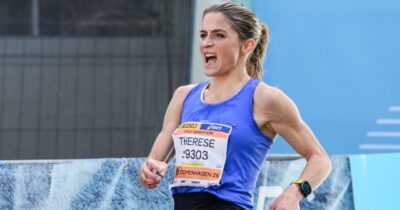Therese Johaug, som lämnat skidspåret för en satsning på maraton